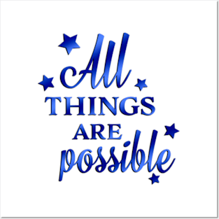 All Things Are Possible | Matthew 19:23 | Bible Verse Posters and Art